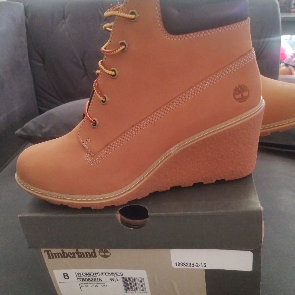 Women's Timberland Wedge Boots Wide 8